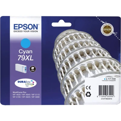 Afbeelding van Epson 79XL (T79024010) Inktcartridge Cyaan Hoge capaciteit