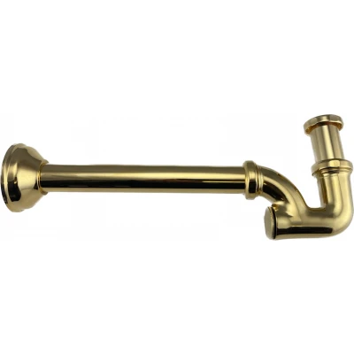Afbeelding van PB Unix klassieke wastafelsifon metaal goud 1208676942