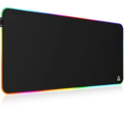Image de Tapis de souris Gaming RVB XXL The G Lab Pad Rubidium Noir