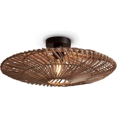 Afbeelding van GOOD&amp;MOJO Plafonniere Zanzibar Rotan Ø55cm