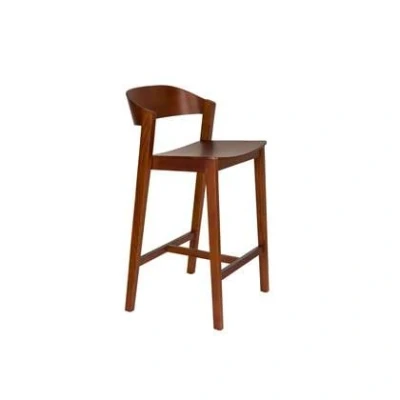 Afbeelding van Housecraft Living Wooz Barkruk Eikenhout Walnoot bruin