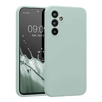 Afbeelding van kwmobile telefoonhoesje geschikt voor Samsung Galaxy A54 5G TPU backcover met siliconen coating Smartphone case in cool mint