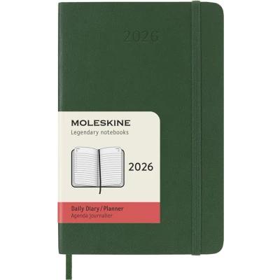 Image de Agenda civil Moleskine 2026 12 mois Journalier Format Poche Souple Vert Myrte