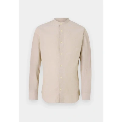 Afbeelding van JACK&amp;JONES JJEBREEZE LINEN BLEND BAND SHIRT LS SN Heren Overhemd Crockery