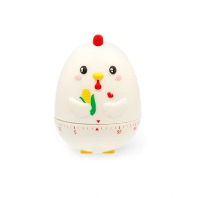 Afbeelding van Legami Keukentimer, hen thema, handmatig verstelbaar, 60 minuten, zonder batterij, diameter 6 cm, hoogte 8 cm