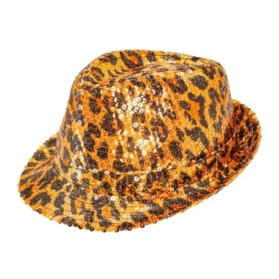Afbeelding van WIDMANN Pailletten borsalino hoed blauwe golf volwassene