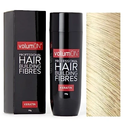 Afbeelding van Volumon Professionele haarvezels, haaruitval, keratine 28 g, tot 30 toepassingen, kies uit 8 kleurnuances (blond)