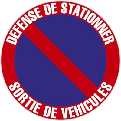 Afbeelding van Exacompta Art.nr. 67109E 1 rond paneel voor stations, uitgang van autovoertuigen, slip en uv bestendig, polypropyleen, diameter het paneel: 20 cm, kleur: rood blauw
