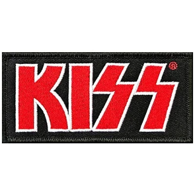 Afbeelding van Kiss Red Logo Patch Zwart