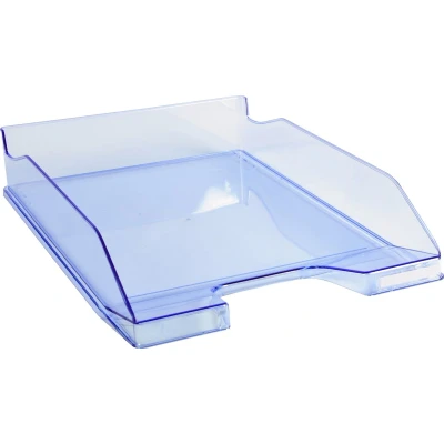Afbeelding van Exacompta Ref. 113210D Set van 6 COMBO MIDI brievenbakjes nuttige afmetingen 34 x 25 6,5 cm voor A4+ documenten ijsblauw transparant glanzend
