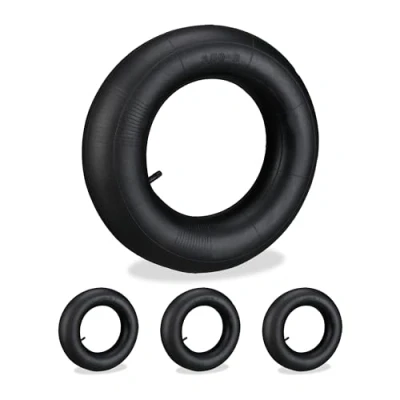 Afbeelding van Relaxdays kruiwagen binnenband set van 4 3.50 8 steekwagens autoventiel rubber