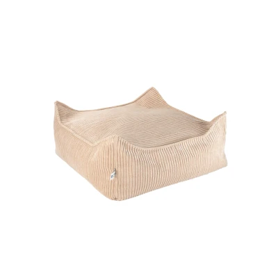 Afbeelding van Wigiwama Corduroy Square Ottoman / Poef 80x70x50cm Brown Sugar