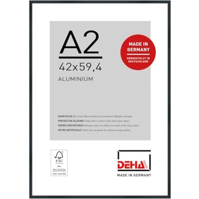 Afbeelding van DEHA Design Fotolijst Tribeca, 42 x 59,4 cm (A2), Mat zwart structuur