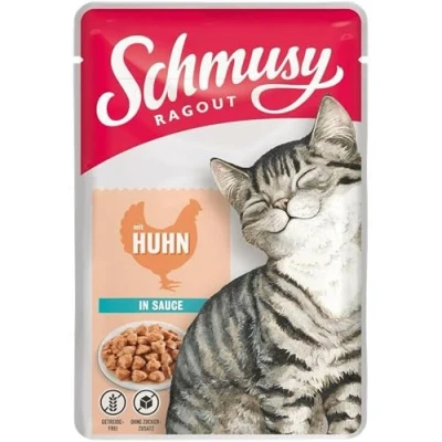 Afbeelding van Schmusy Ragout in Saus Kattenvoer 22 x 100 g Kip
