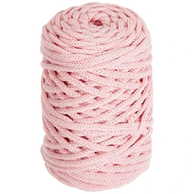 Afbeelding van Rayher Braidy 42010270 gerecycled garen, gevlochten, 4 mm diameter, poederroze, ca. 65 m (250 g) haakgaren