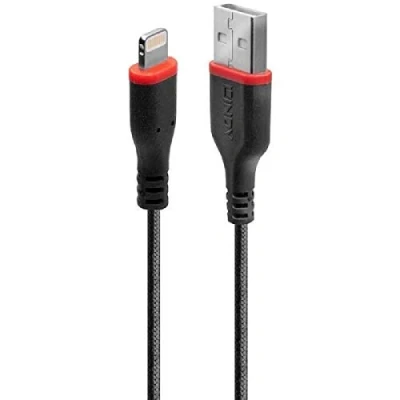 Afbeelding van LINDY USB kabel 2.0 Apple Lightning stekker, A stekker 3.00 m Zwart 31293