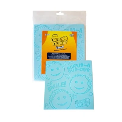 Afbeelding van Scrub Daddy Magische reinigingsspons voor jaloezieën en houten jaloezieën, ventilatieopeningen, radiatoren, plinten, spiegels, stofborstelgereedschap, huishoudelijke gadgets, blauw