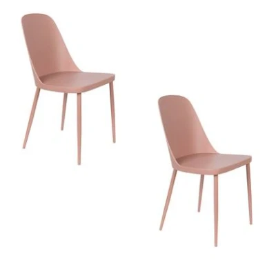 Afbeelding van Housecraft Living Pip Eetkamerstoelen Roze Set van 2