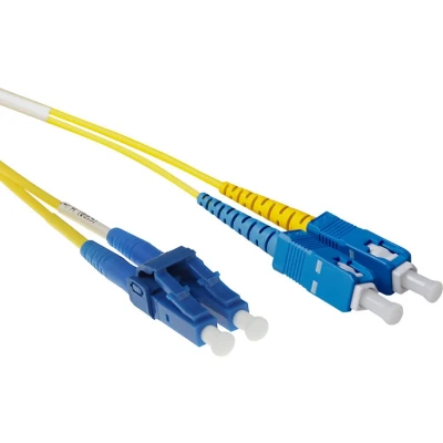 Afbeelding van ACT RL1850 Glasvezel Patchkabel Duplex Short Boot LSZH Singlemode LC/SC 9/125µm OS2 50 meter