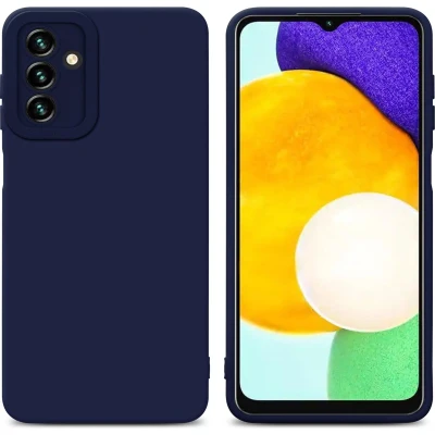 Afbeelding van Cadorabo Hoesje geschikt voor Samsung Galaxy A13 5G in Fluid DONKER BLAUW Beschermhoes gemaakt van flexibel TPU silicone Cover Case
