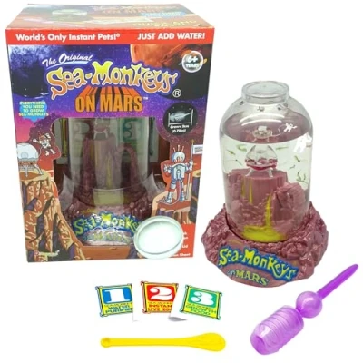 Afbeelding van De originele Sea Monkeys on Mars wetenschappelijke set voor het kweken van je eigen huisdieren inclusief eieren, voer en waterzuiveraar