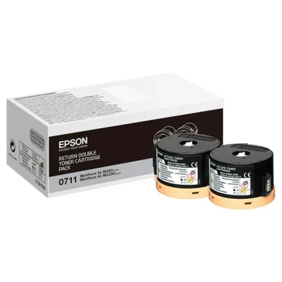 Image de Epson 0711 pack de 2 haute capacité noir originale cartouche toner Return Program