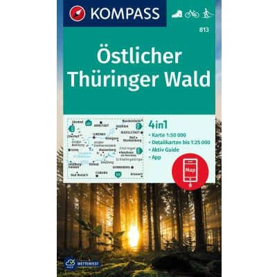 Afbeelding van KOMPASS WK 813 Wandelkaart Östlicher Thüringer Wald 1:50.000