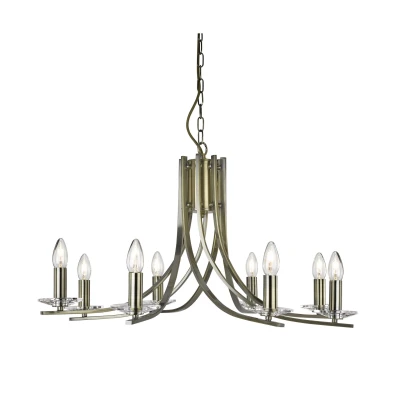 Afbeelding van Searchlight Ascona Kroonluchter 8 lichts Brons