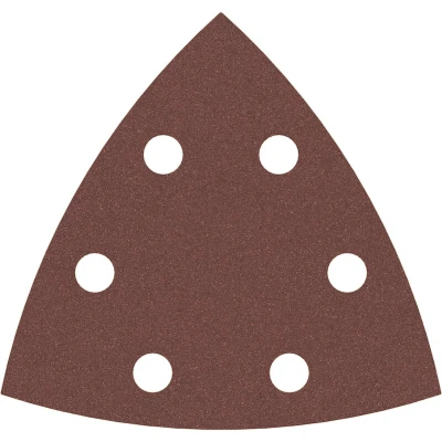Image de BOSCH 2608621689 Feuille abrasive F460 Best pour le bois et la peinture, 93 mm, grain 240, Multi Cutter, 6 trous (5 pcs)