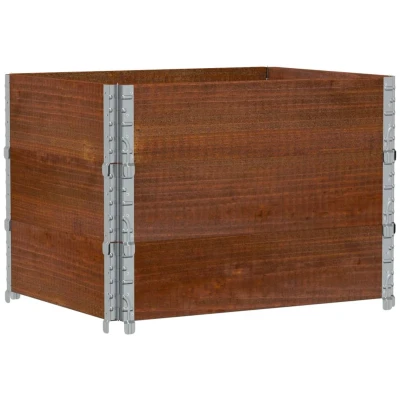Afbeelding van Plantenbak 80x60 cm massief grenenhout bruin