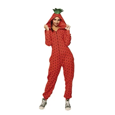 Afbeelding van Rubies kostuum voor volwassenen, uniseks, één maat, overall met capuchon, origineel Halloween, carnaval, feesten, vrijgezellenfeest, cosplay en verjaardag.