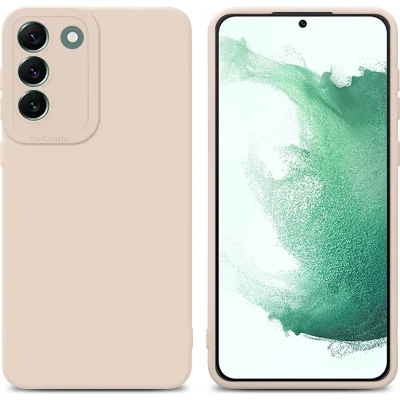 Afbeelding van Cadorabo Hoesje geschikt voor Samsung Galaxy S22 PLUS in Fluid CREAM Beschermhoes gemaakt van flexibel TPU silicone Cover Case