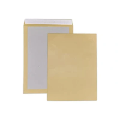 Afbeelding van 10 enveloppen aan de achterkant, stevig karton, A3, C3, 320 x 430 mm, bruin, met harde zak voor verzending zonder vouwen, envelop karton op kartonnen envelop, versterkt