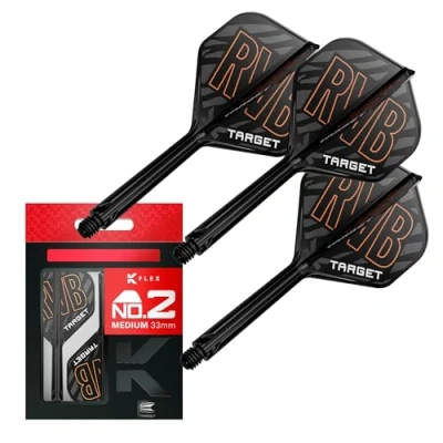 Afbeelding van Target K Flex Raymond van Barneveld No.2 Maat Medium Flight Shaft in een