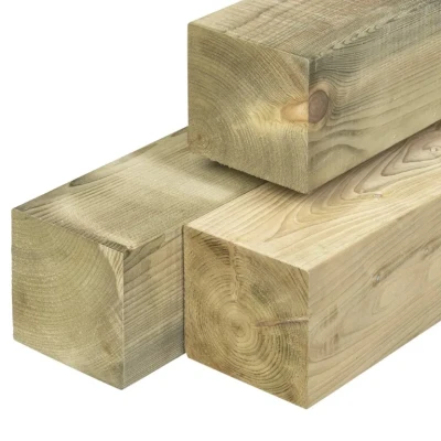Afbeelding van Paal Midden Europees vuren 13,8x13,8x300 cm Tuindeco