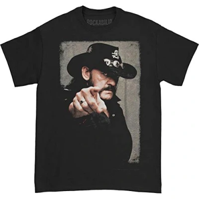 Afbeelding van Lemmy Kilmister Pointing Photo Heren T shirt XL Zwart