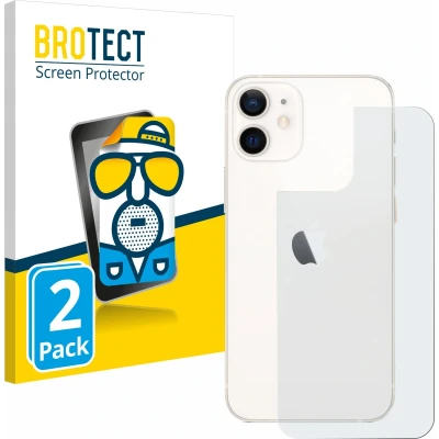 Afbeelding van BROTECT Screenprotector voor Apple iPhone 12 mini (Achterkant) Folie Beschermfolie matte (2 Stuks)