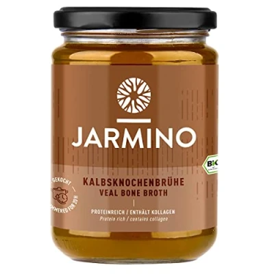 Afbeelding van Biologische Bottenbouillon JARMINO rijk aan collageen en eiwitten (6 x 350 ml) Bevat natuurlijke eiwitten, collageen, hyaluron is koolhydraatarm
