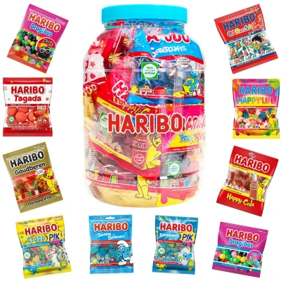Afbeelding van Haribo Mega Fête snoepzakjes Snoepmix 1 kg