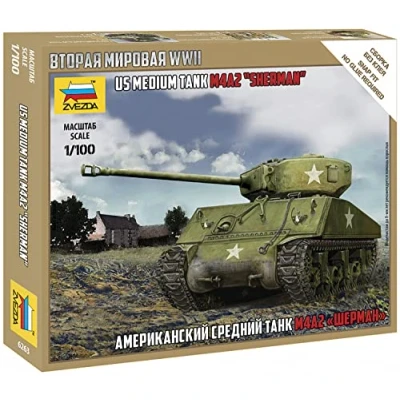 Afbeelding van Zvezda Sherman M 4 (Zve6263) modelbouwsets, hobbybouwspeelgoed voor kinderen, modelverf en accessoires