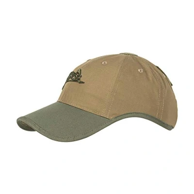 Afbeelding van Helikon Tex Logo Cap Polycotton ripstop pet met polykatoen zwart/olijfgroen B heren