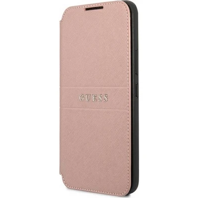 Afbeelding van Guess Saffiano Wallet Book Case Geschikt voor Samsung Galaxy S22 Plus (S906) Roze