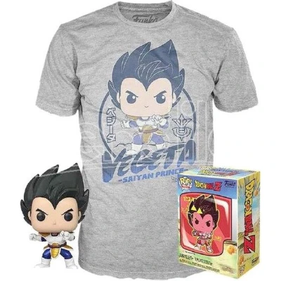 Afbeelding van Funko Pop! &amp; Tee Box: Dragon Ball Z Vegeta Grijs (Size XL)