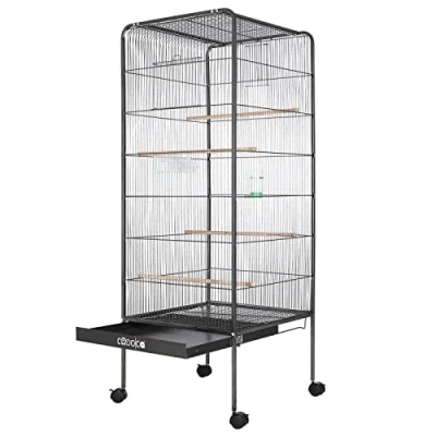 Afbeelding van Vogelvoliere XL Vogelkooi Grijs 54 x 146 cm