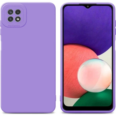 Afbeelding van Cadorabo Hoesje geschikt voor Samsung Galaxy A22 5G in Fluid LICHT PAARS Beschermhoes gemaakt van flexibel TPU silicone Cover Case