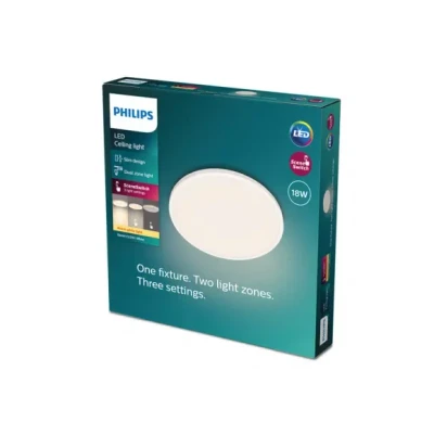 Afbeelding van Philips Ozziet plafondlamp rond wit 18W 27K