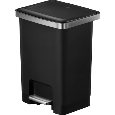Afbeelding van EKO Hana 2 Pedaalemmer 25 liter Plastic RVS Zwart Softclose