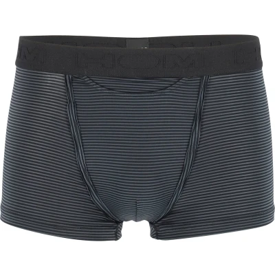Afbeelding van HOM Simon Boxer Briefs HO1 (1 pack) Heren met horizontale gulp Zwart/Anthracite gestreept Maat XL