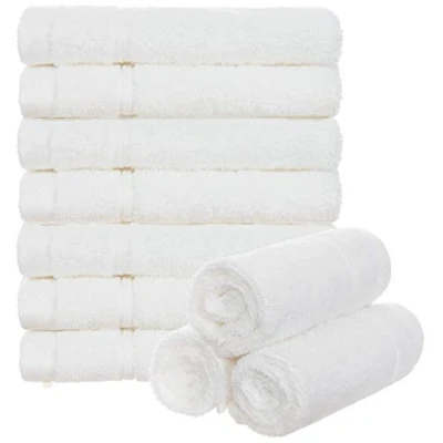 Afbeelding van Brandsseller Set van 10 zeepdoekjes washandjes gastendoekjes badstof bad/huishouden, 30 x cm, 100% katoen, 470 g/m², wit