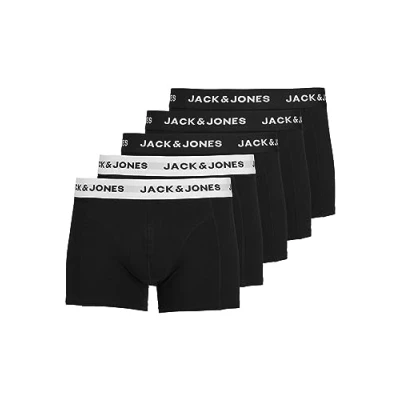 Afbeelding van Jack &amp; Jones Jacsolid Trunks 5 PACK Onderbroeken, Heren, Maat: XL, Black